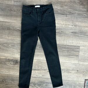 Madewell High Waisted Black Skinny Jeans Size 28